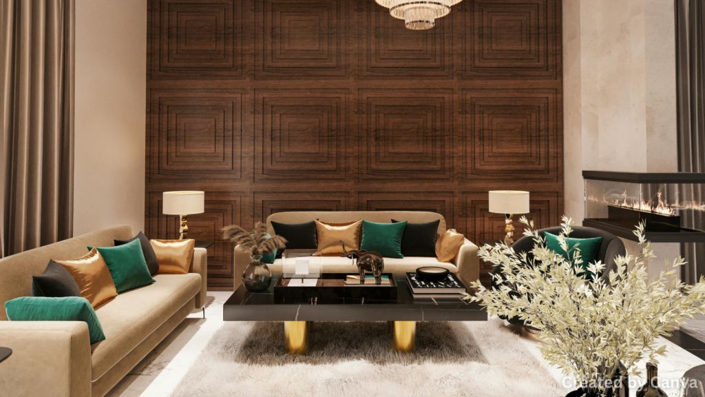 Putting seasonal decorations in the room