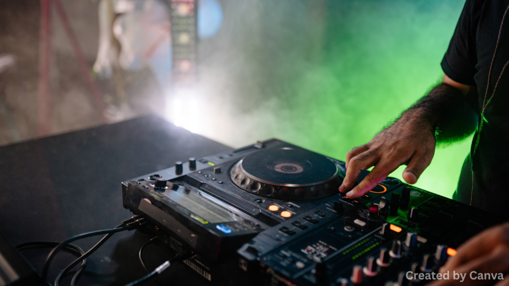 Watching DJs and live music