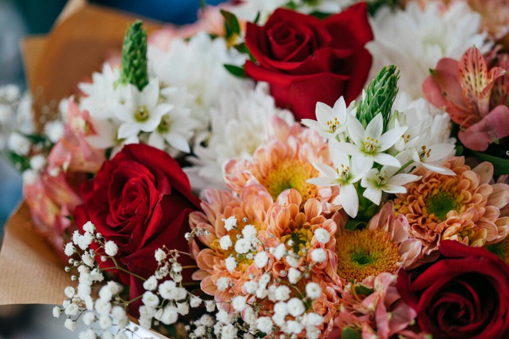A beautiful bouquet made with affordable seasonal flowers in Las Vegas — affordable wedding flowers Las Vegas