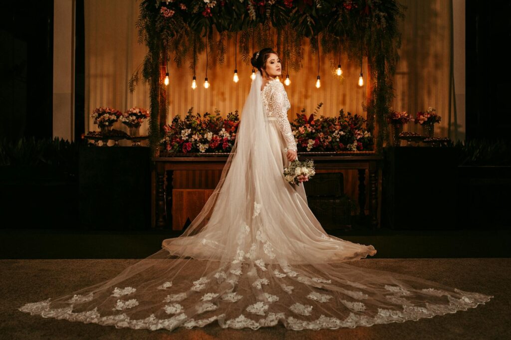 A beautiful bride wearing a cheap wedding dress in a Las Vegas setting — cheap wedding dresses Las Vegas