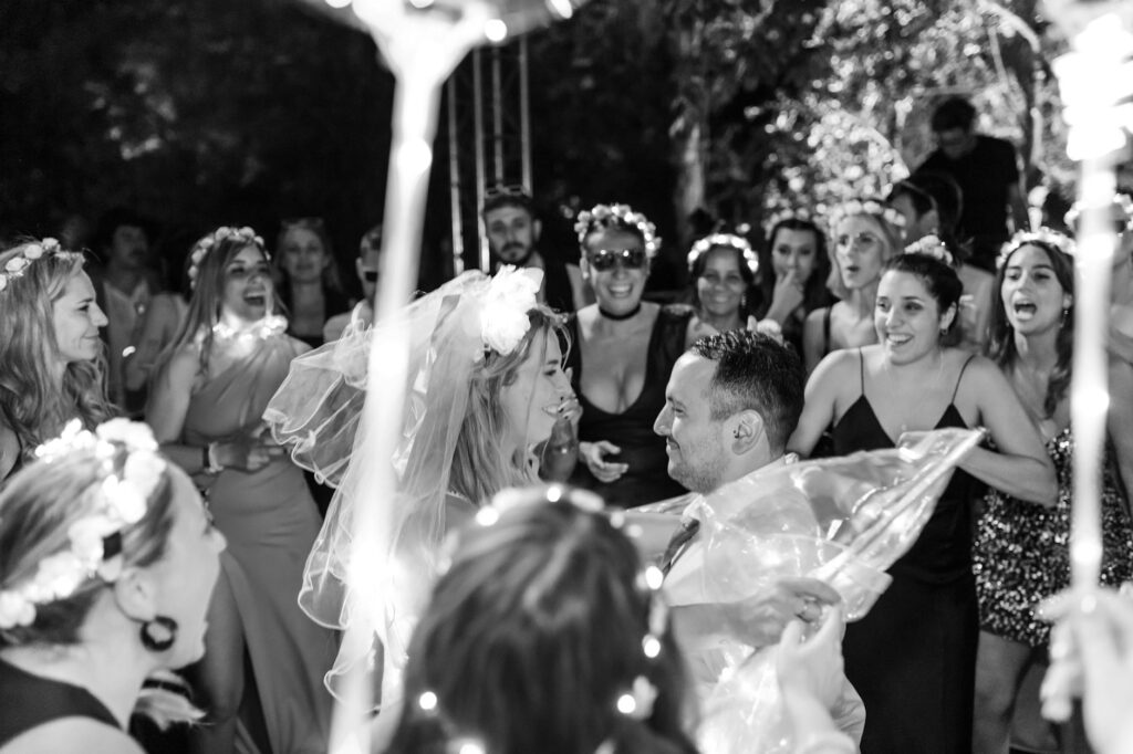 A candid moment of laughter and joy during a Las Vegas wedding reception. — wedding photographers Las Vegas