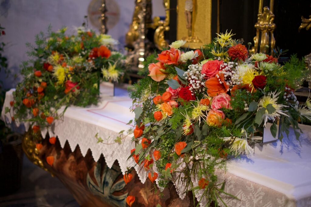 A cozy ceremony setup at The Little Church of the West, showcasing beautiful flowers and decor. — affordable wedding ven…