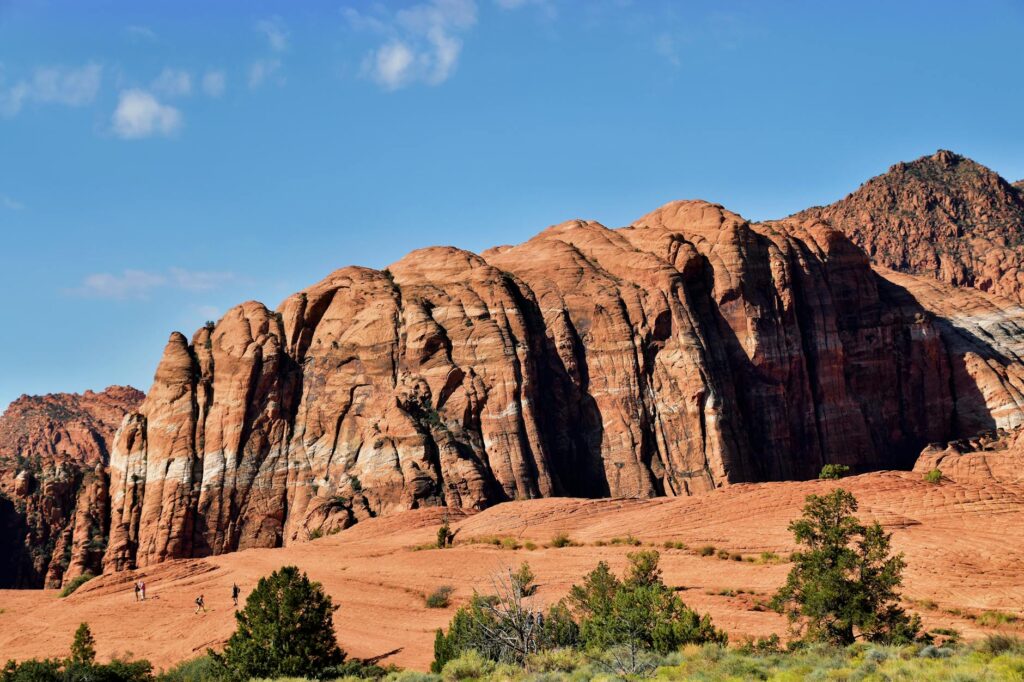 A scenic wedding ceremony at Red Rock Canyon with stunning red rock formations. — Las Vegas wedding venues