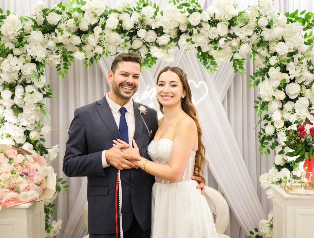 A stunning wedding ceremony at a Las Vegas venue, showcasing vibrant decor and happy couples. — best wedding photographe…