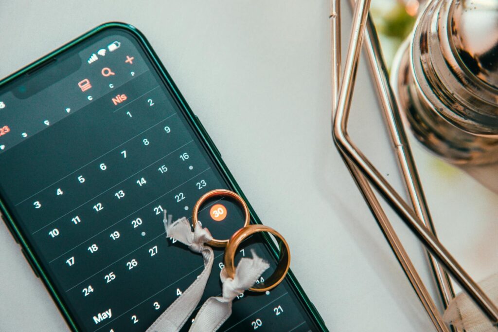 An elegant digital wedding invitation on a smartphone screen. — affordable wedding invitations Las Vegas