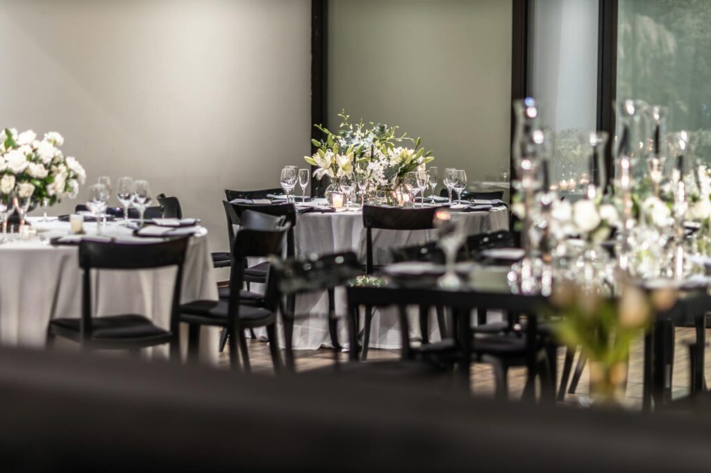 An intimate wedding reception setting with elegant decor. — Las Vegas elopement guide