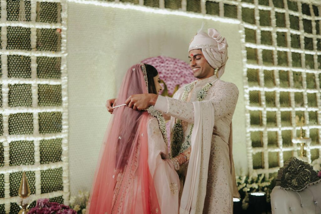 An underwater wedding setup showcasing a couple exchanging vows in a pool. — unique wedding packages Las Vegas