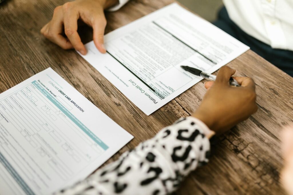 Close-up of a marriage license application form with a pen. — marriage license Las Vegas
