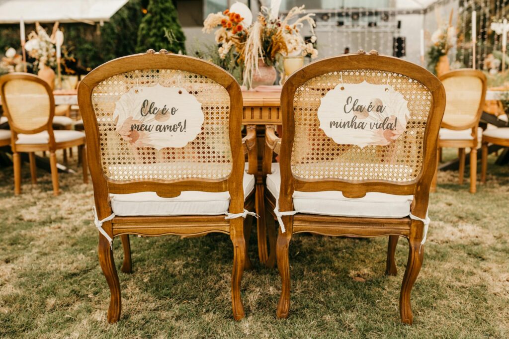 Rustic chic wedding decor featuring wooden elements and greenery. — unique wedding themes Las Vegas