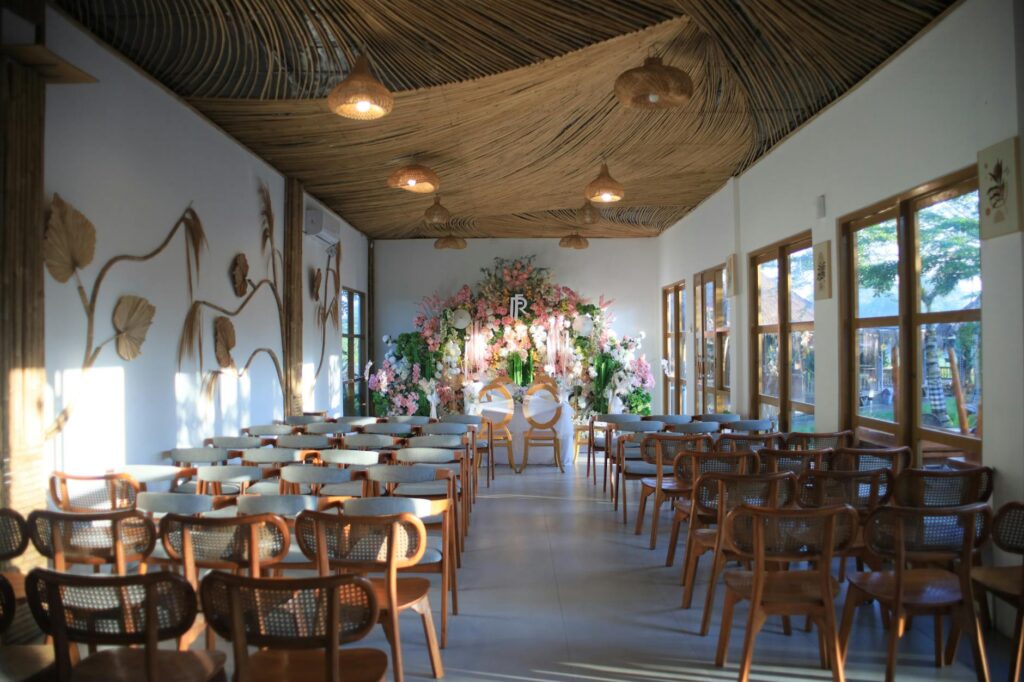 A cozy wedding ceremony setup in a less crowded venue. — Las Vegas destination wedding budget