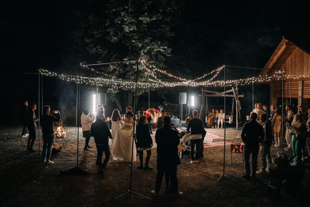 A family and friends gathering to help create wedding decor items — DIY wedding decorations Las Vegas