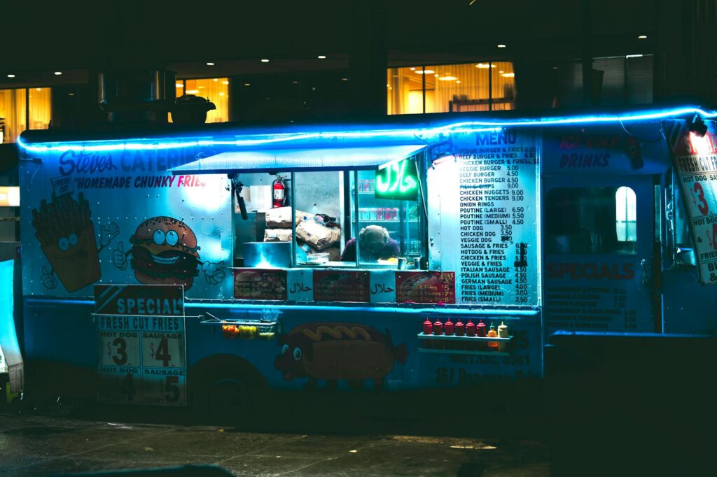 A food truck offering catering for a Las Vegas wedding on a budget. — budget wedding ideas Las Vegas
