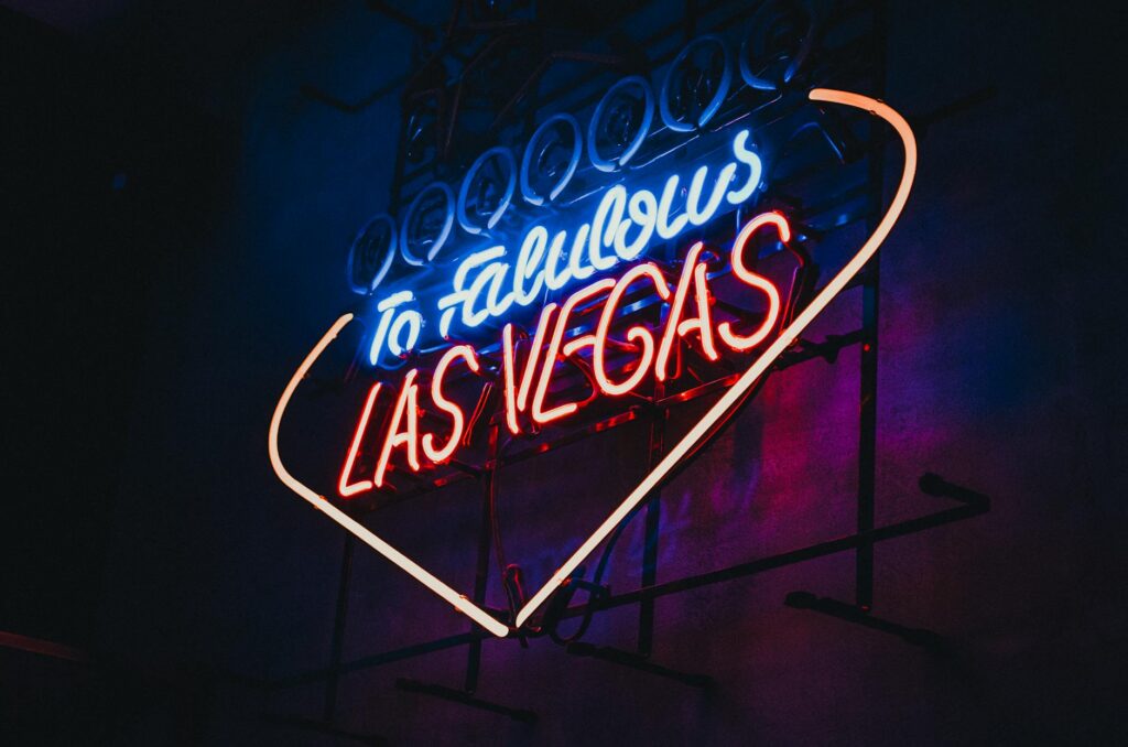 A fun, quirky Las Vegas wedding featuring neon lights and playful elements. — Las Vegas wedding themes