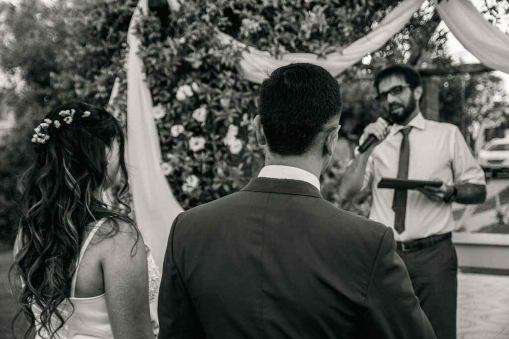 A joyful moment during a wedding ceremony in Las Vegas, highlighting the officiant's role. — Las Vegas wedding officiant