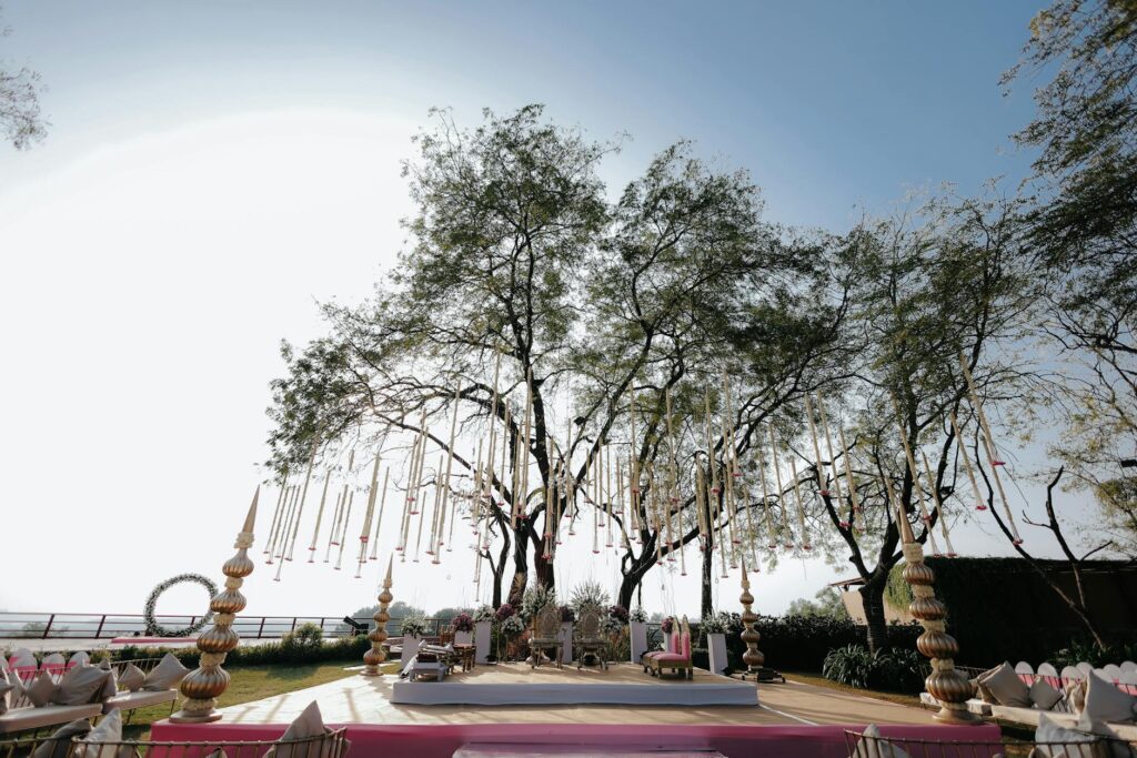 A scenic outdoor wedding setup showcasing natural elements — Las Vegas wedding budgeting tips
