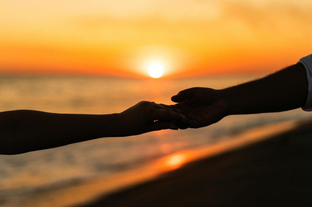 A stunning sunset photo from a Las Vegas wedding shoot featuring a couple in silhouette. — Las Vegas wedding photographers