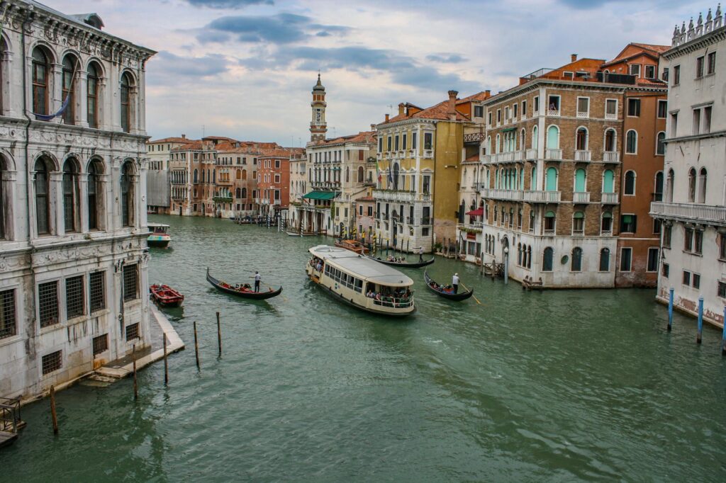 A stunning view of The Venetian's grand canal for weddings. — best wedding venues Las Vegas