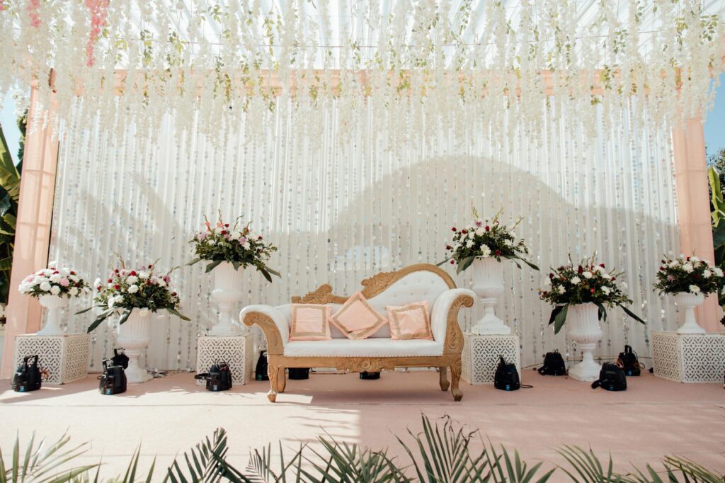 A themed wedding setup showcasing unique decorations. — getting married in Las Vegas