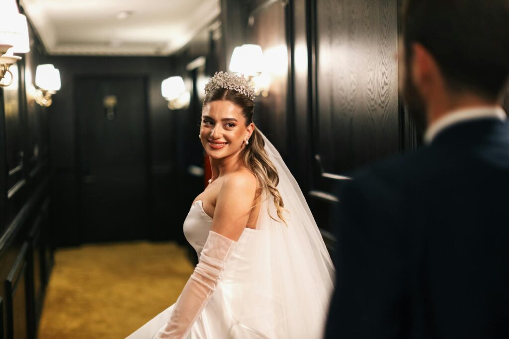 A wedding concierge discussing detailed plans with a bride and groom. — wedding concierge Las Vegas
