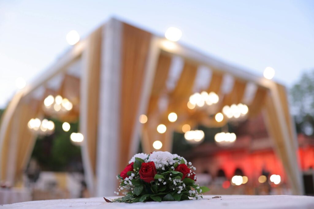 A whimsical garden wedding adorned with colorful flowers and fairy lights. — Las Vegas wedding themes