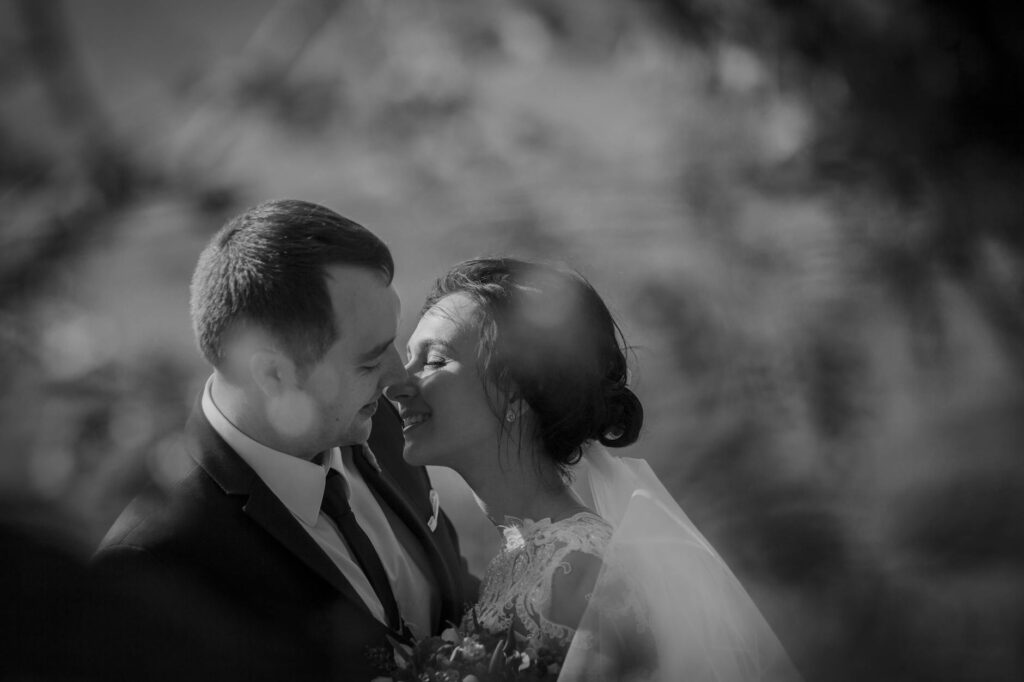 An intimate moment captured between a bride and groom during their wedding ceremony in Las Vegas. — Las Vegas wedding ph…