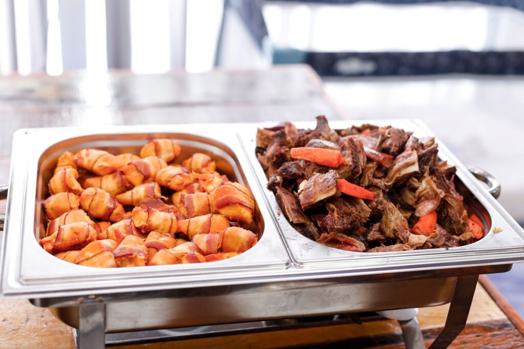 A buffet-style catering station with affordable food options. — budget wedding ideas Las Vegas