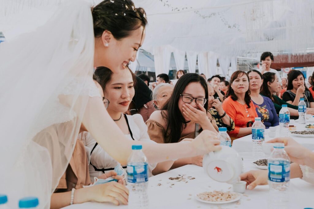 A candid moment captured during a Las Vegas wedding reception, filled with laughter and joy. — Las Vegas wedding photogr…