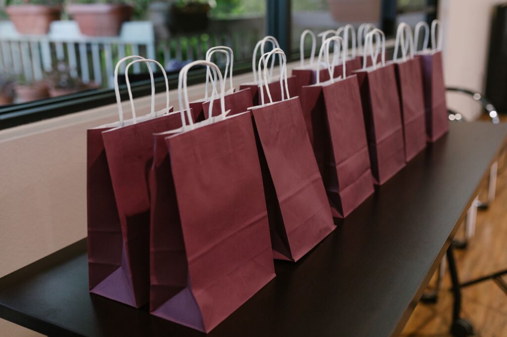 A close-up of local Vegas wedding favors featuring regional designs — Vegas wedding culture