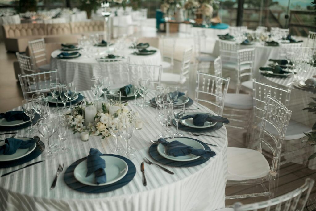 A comparison of wedding venues showing indoor and outdoor options — best time for Las Vegas wedding