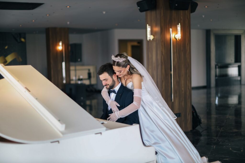 A couple celebrating their wedding day at a cost-effective location. — affordable wedding venues Las Vegas