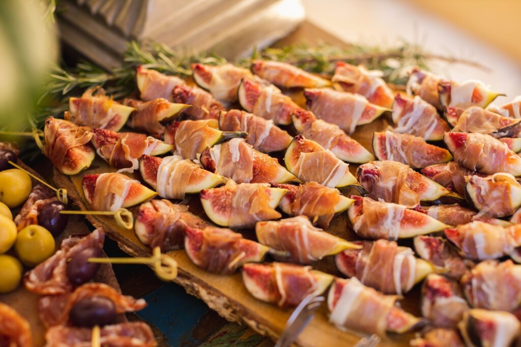 A delicious spread of signature cocktails and creative appetizers. — las vegas wedding reception ideas