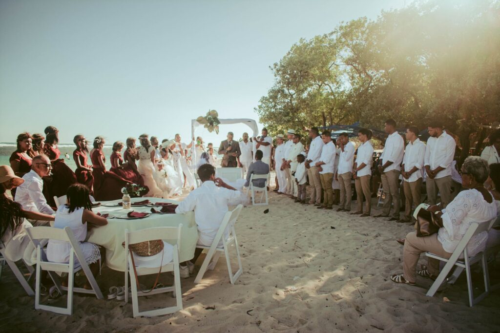 A family gathering celebrating a destination wedding. — destination wedding guest list