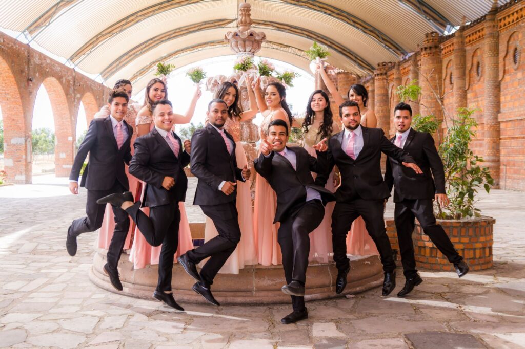 A group of friends celebrating at a Las Vegas wedding venue, capturing the joy of the occasion. — wedding venue Las Vegas