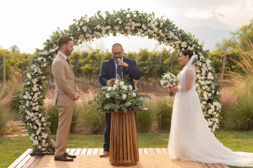 A scenic Las Vegas wedding venue set up for a ceremony with an officiant. — wedding officiant Las Vegas