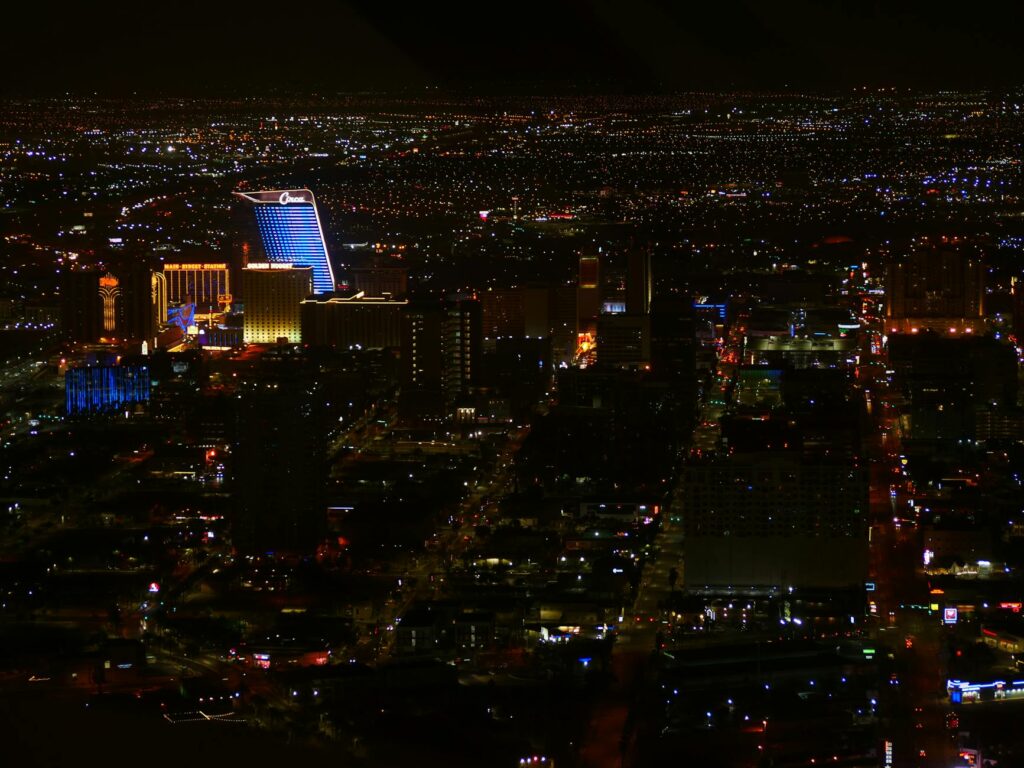 A view of Las Vegas at night, showcasing the city's vibrant atmosphere. — Las Vegas wedding planning checklist