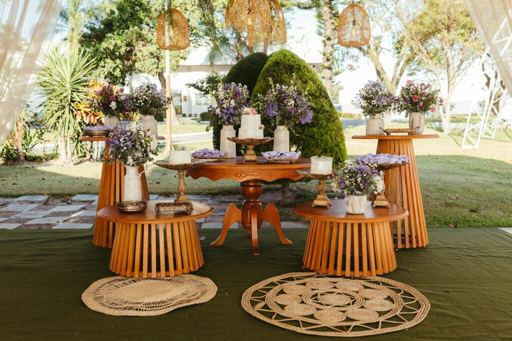 An eco-friendly wedding setup featuring sustainable decor elements. — Las Vegas wedding trends 2026