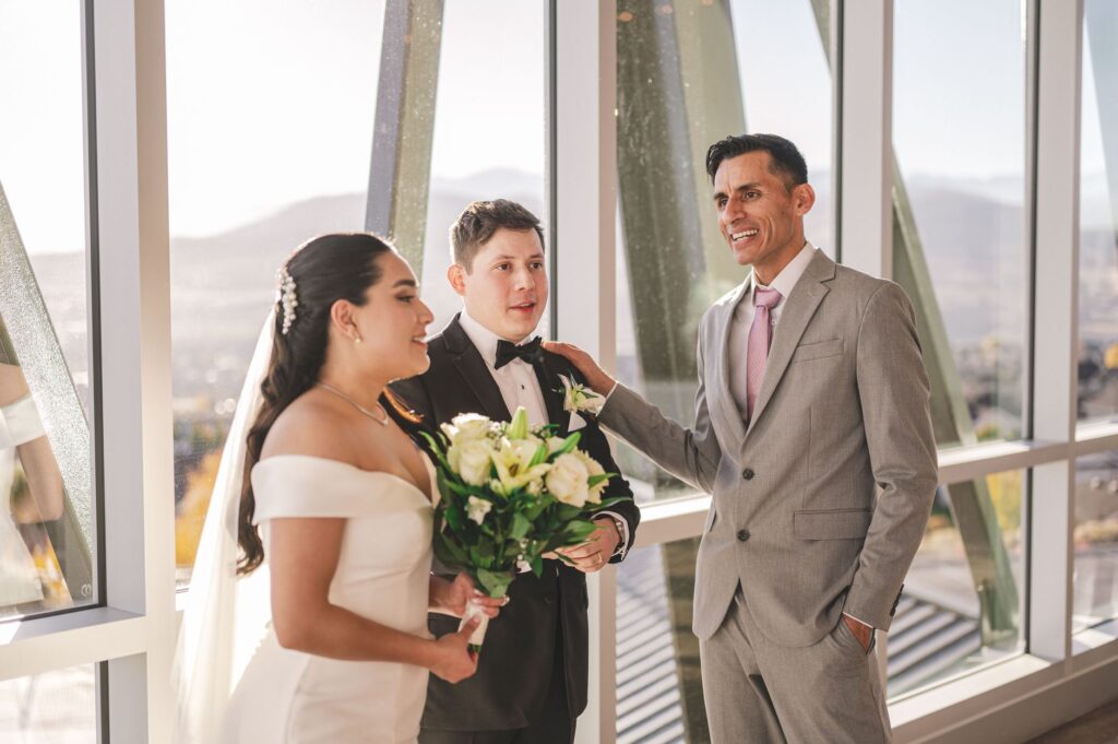 An elegant indoor wedding ceremony at one of the best wedding venues in Las Vegas. — Las Vegas wedding venues