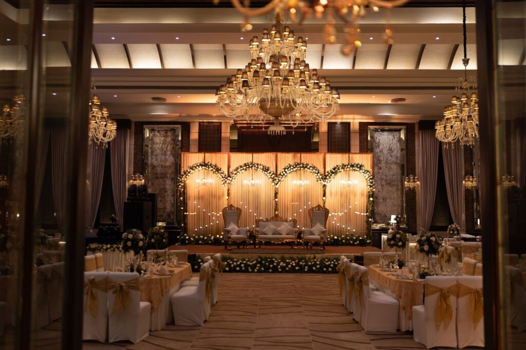 An elegant indoor wedding venue showcasing a budget-friendly arrangement. — affordable wedding venues Las Vegas