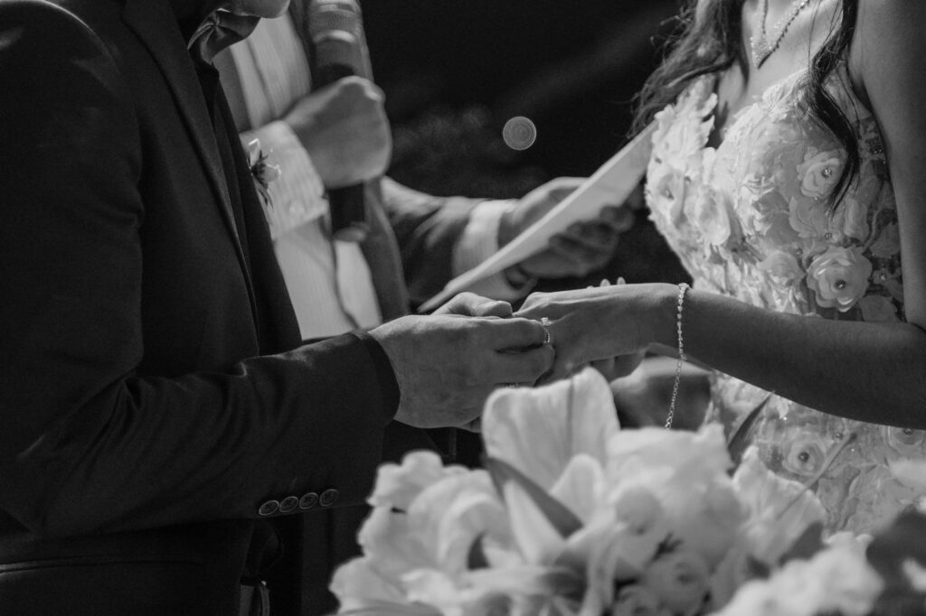 A beautifully captured wedding ceremony in Las Vegas with couples exchanging vows — Las Vegas wedding photographers