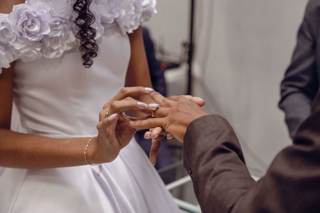 A bride and groom exchanging vows at a Las Vegas chapel — affordable wedding packages Las Vegas