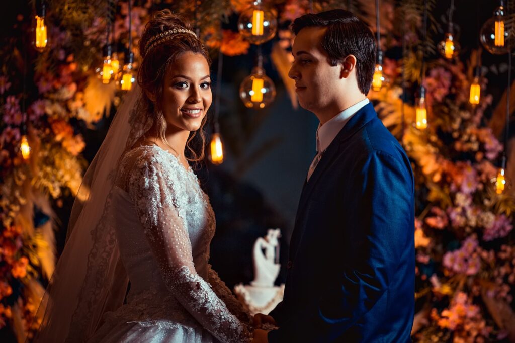 A couple touring a Las Vegas wedding venue, looking at their options. — choose wedding venue Las Vegas