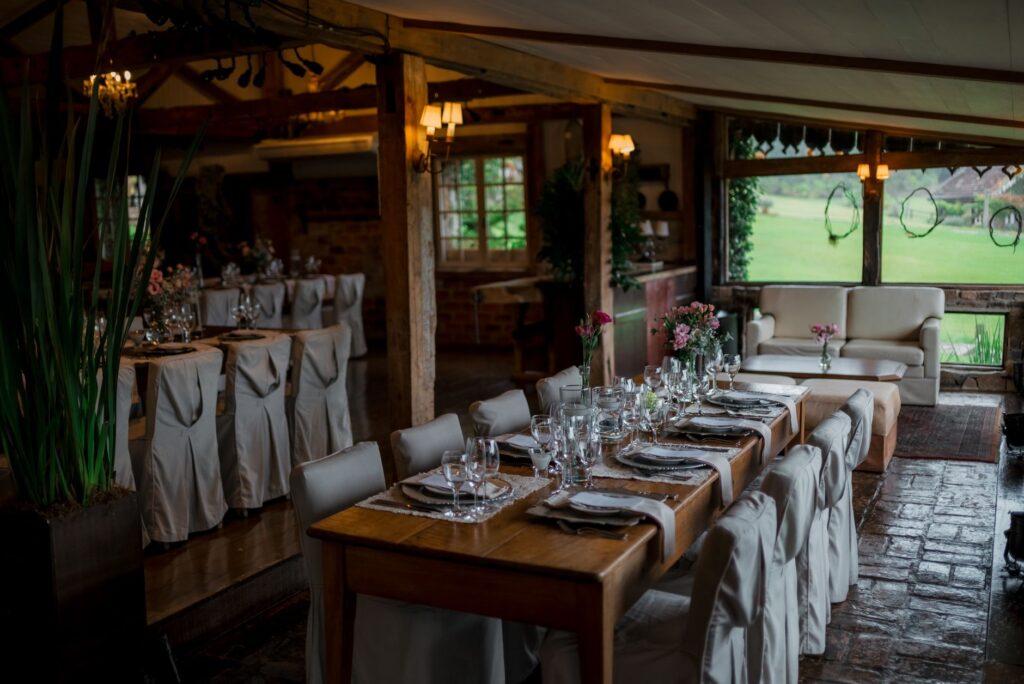 A cozy reception setup with affordable yet elegant table settings. — budget Las Vegas wedding