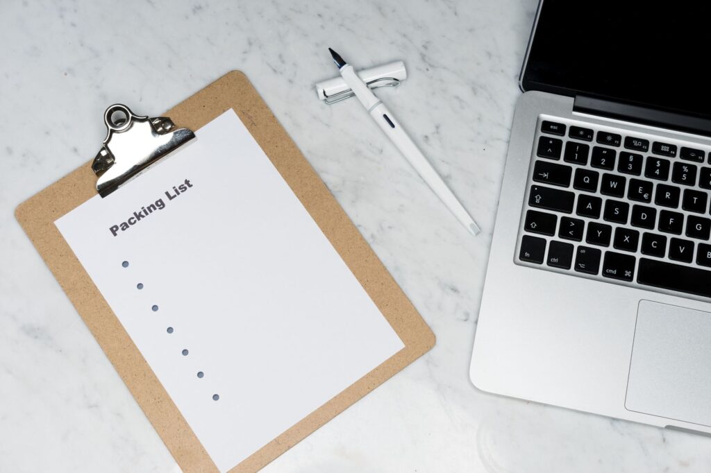 A detailed view of a wedding checklist, featuring essential items for planning a destination wedding. — destination wedd…
