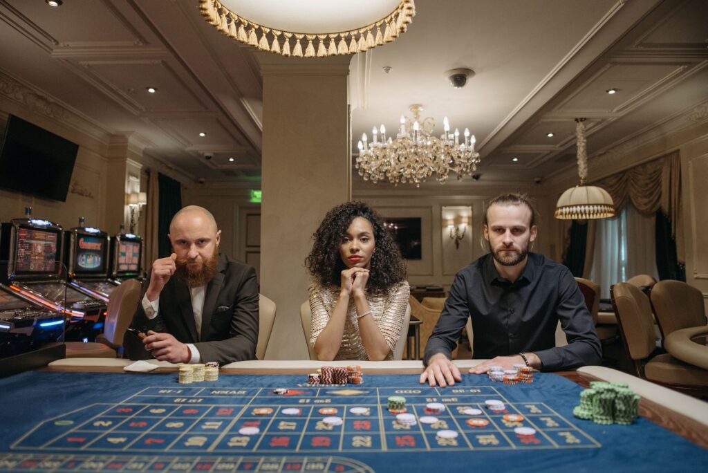 A glamorous Casino Royale wedding with poker tables and elegant decor — Las Vegas wedding themes
