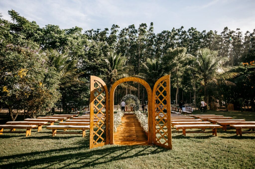 A picturesque outdoor garden setup for weddings — Las Vegas wedding packages