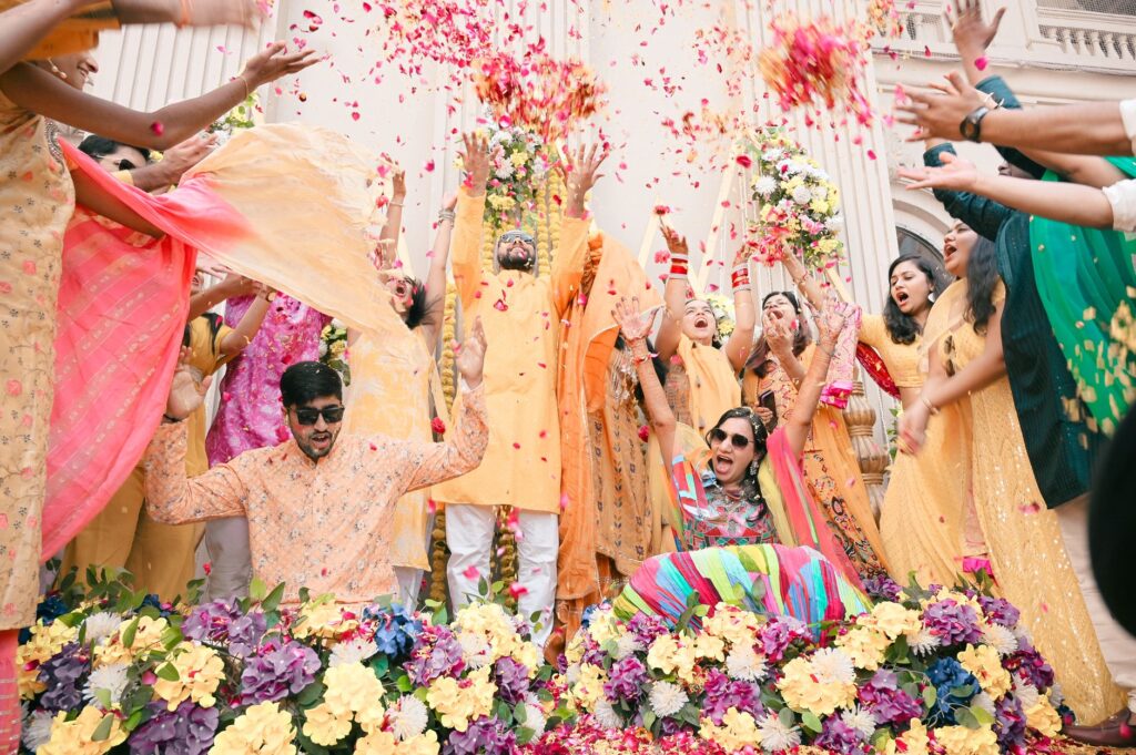 A vibrant wedding with diverse cultural elements and decorations — Las Vegas wedding trends 2026