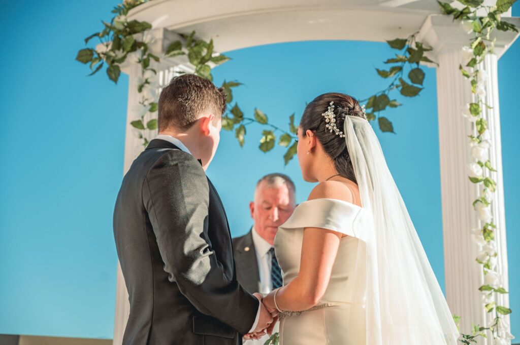 A wedding officiant performing a ceremony in a picturesque Las Vegas setting. — marriage license Las Vegas