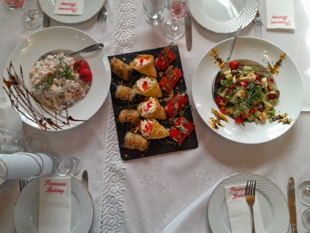 An array of delicious dishes served at a Las Vegas wedding reception. — Las Vegas wedding vendors