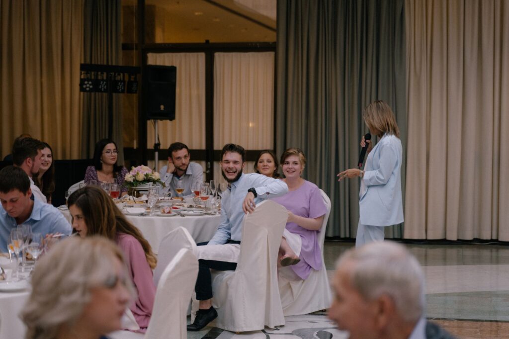 An interactive wedding reception with guests participating in fun activities, set in a Las Vegas venue. — Las Vegas wedd…