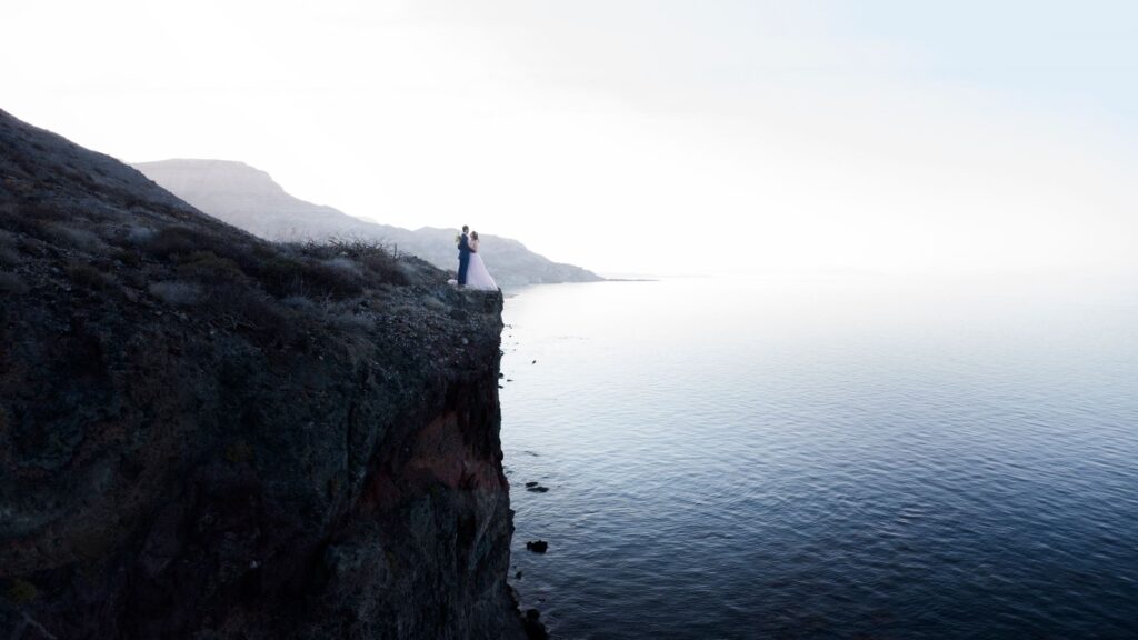 Bridal couple enjoying a scenic view of Las Vegas before their wedding. — Las Vegas wedding laws